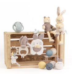 CHICCO plyšový králíček s chrastítkem My Sweet Doudou - krémový (3)