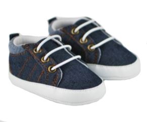 Kojenecké capáčky/botičky, plátěné, jeans, Boy, (3)