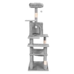 Velké škrabadlo pro kočku 146 cm - šedé (5)