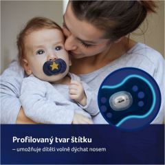 Lovi Silikonové dynamické dudlíky 6-18m, Stardust - fialové (2)