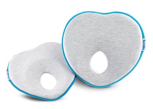 Ergonomický, tvarující polštářek pro miminko BASIC - šedý, tyrkys (560070)