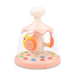Toyz Edukační hračka Káča se zvířátky – růžová, kolotoč, 6m+