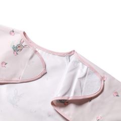 Nepromokavá zástěrka s rukávy Bunny, šedorůžová, BabyOno (6)