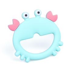 GiliGums Dětské silikonové kousátko Crab Teether, 3m+, 1 ks, mátový