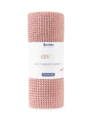 Merino deka pro miminko 100% přírodní vlna - růžová (1)