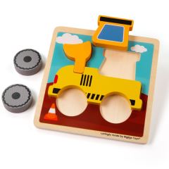 Bigjigs Toys Vkládací puzzle Bagr (1)