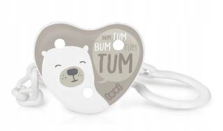 Lovi řetízek na dudlík s klipsou Buddy Bear, béžový/hnědý