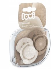Lovi Silikonové dynamické dudlíky 3-6m, Harmony Boy - šedá (1)