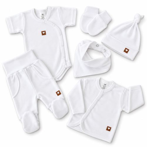Kojenecká výbavička pro miminko, 6dílná, bílá – Z&Z