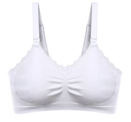 Kojící podprsenka s krajkou BabyOno, bílá, E70-75 cm