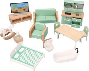 Dřevěný útulný domeček pro panenky - Adam Toys (4)
