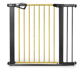 Dětská bezpečnostní zábrana GUARDY 104 cm – branka na schody a dveře (76–104 cm), černá (4)