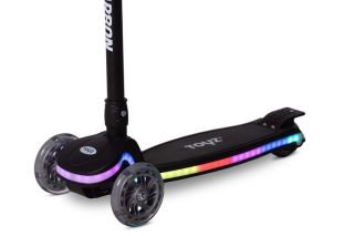 Koloběžka pro děti, 3 kolová, skútr, carbon - černá (591361)