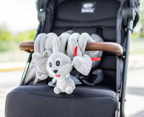 Plyšová spirála Rabbit, šedá (2)