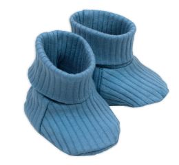 Rostoucí žebrovaný overálek, čepička a botičky, 3D, Nature -jeans (3)