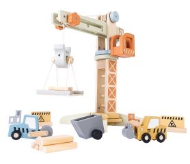 2Kids Toys Dřevěný jeřáb s příslušenstvím (2)