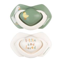 Dudlík Light Touch 0–6 m silikonový symetrický 2 ks Goose – ortodontický, BPA free