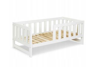 Dětská postel 160x80 AMELIA bílá se zábranou