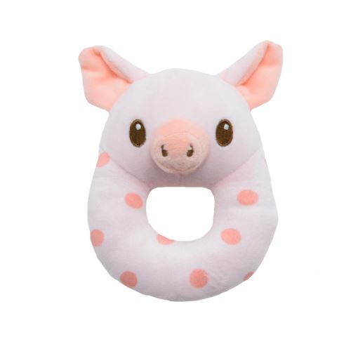 Tulilo Chrastítko Prasátko růžové 12 cm, plyš, 0m+