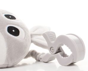 Závěsná plyšová hračka s melodií, Rabbit, šedá (3)
