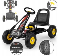 Dětská šlapací motokára s pedály Milly Mally, Thor black (4)