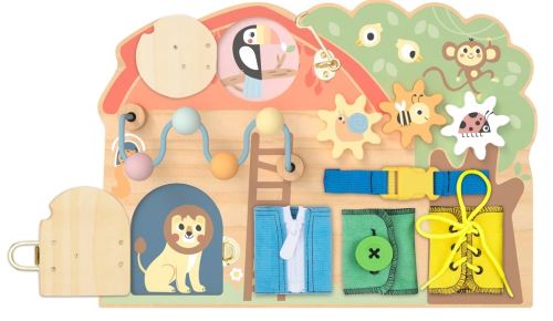 Montessori Activity board Domeček se zvířátky