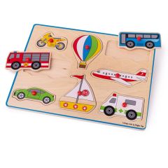 Bigjigs Toys Vkládací puzzle dopravní prostředky s úchytem Bigjigs Toys Vkládací puzzle dopravní prostředky s úchytem