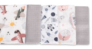 Tetra pleny Basic 70×80 cm Cosmos grey - sada 5 ks, 100% bavlna (1)