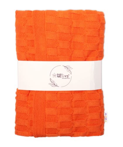 Luxusní bavlněná pletená deka, dečka CUBE, 80 x 100 cm - orange (2)