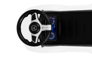 Odrážedlo auto s interaktivním volantem a zvuky bílé (8)