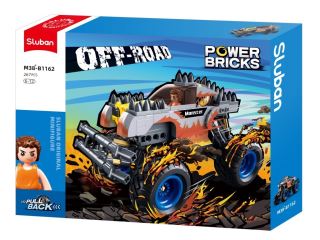 Sluban Power Bricks Natahovací Stříbrný ohnivák Off-road Monster (3)