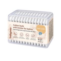 BabyOno Hygienické tyčinky pro miminka s omezovačem, 60 ks