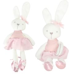 Plyšový mazlík pro děti Bunny Love, růžový, 46 cm (1)