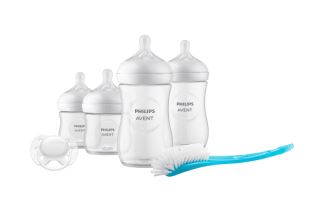 Kojenecké lahvičky, startovací sada Natural Avent, 260ml x 2, 125ml x 2, dudlík + kartáč