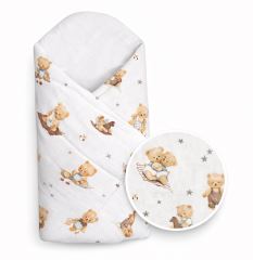 Zavinovačka pro miminko Klasik Kouzelný méďa, bílá/hnědá