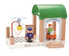 2Kids Toys Vláčkodráha Město a Vesnice 200 dílů (1)