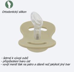 Šidítko, dudlík ortodontický silikon, 2ks, Lullaby Planet, 6m+, hnědá/hořčice (3)