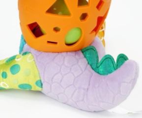 Bali Bazoo Plyšová hračka s chrastítkem - Dinosaurus Bendy, lila (2)