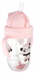 Canpol babies Nevylévací hrníček se slámkou a závažím Exotic Panda - růžový, 270 ml (2)