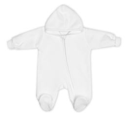Pletený overal s kapucí, CUTE - bílý Pletený overal s kapucí, CUTE - bílý