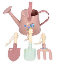 Zahradní set pro děti Adam Toys – 4 ks, růžový, 3+