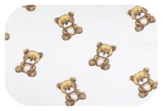 Tetrová plenka 70×80 cm Basic, 100% bavlna,  Sweet Teddy, hnědý - 1ks (1)