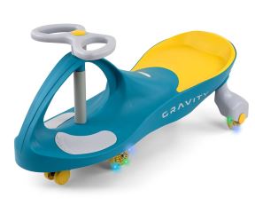 Gravitační vozítko GRAVITY se svítícími LED koly – dětské odstrkovadlo - zelené žluté