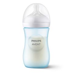 Kojenecká láhev Natural Avent, Response, 260 ml, modrá