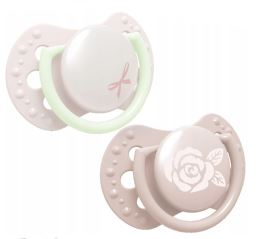 Lovi Silikonové dynamické dudlíky 0-2m, Baby Shower Girl - růžové