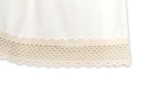 Luxusní šatičky s krajkou Sofia, krátkým rukávek  + čelenka ,2D sada, smetanové (2)