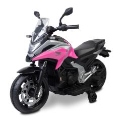 Elektrická motorka Honda NC750X pro děti – LED, USB, 3-8 let, růžová, černá, do 35kg