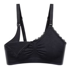 Kojící podprsenka s krajkou BabyOno, černá, D80-85 cm (3)