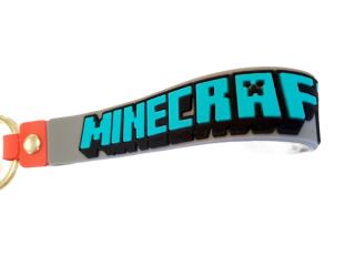 Dětská klíčenka Minecraft Prase s poutkem a karabinou (6)