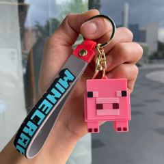 Dětská klíčenka Minecraft Prase s poutkem a karabinou (5)